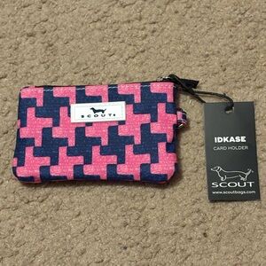 NWT Scout IDKASE - card holder - pink and blue design